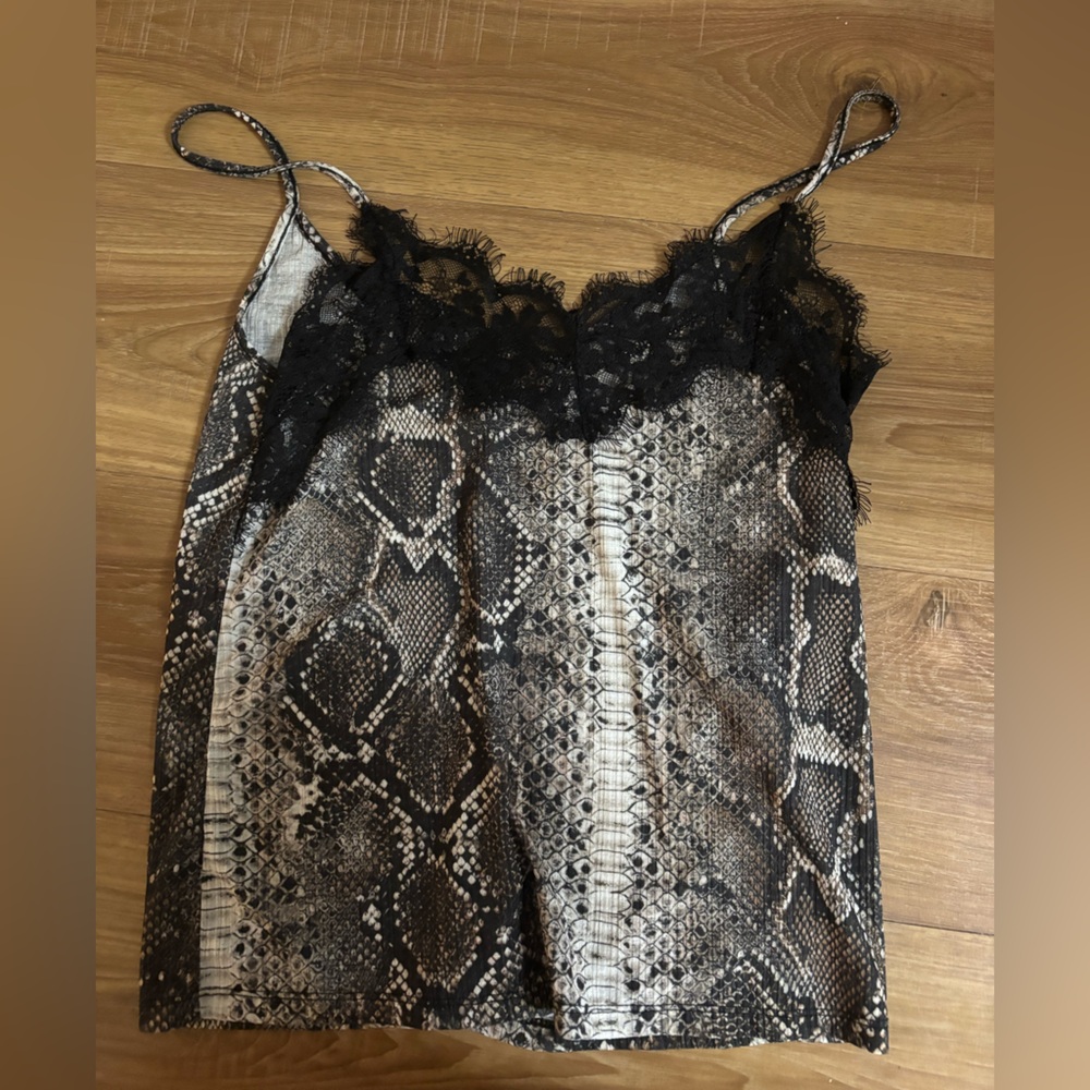 Zara snakeskin with lace cami S